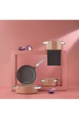 SCHAFER 7 Parça Seramik Tencere Seti-Rosegold - 1