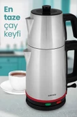 GOLDMASTER Selvi 2200 Watt Çift Isıtıcılı Paslanmaz Çelik Çay Makinesi Ve Su Isıtıcısı - 5