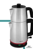 GOLDMASTER Selvi 2200 Watt Çift Isıtıcılı Paslanmaz Çelik Çay Makinesi Ve Su Isıtıcısı - 1