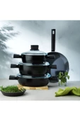 SCHAFER Titan Seramik Tencere Seti 7 Parça-Siyah - 1