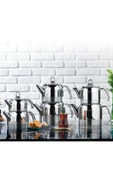 SCHAFER Ada Metal Çaydanlık Takım (Orta) 4 Parça Inox - 1