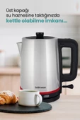 GOLDMASTER Selvi 2200 Watt Çift Isıtıcılı Paslanmaz Çelik Çay Makinesi Ve Su Isıtıcısı - 3