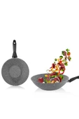 SCHAFER Cory Yanmaz Yapışmaz Wok Tava 28 Cm-Gri - 2