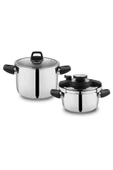 SCHAFER Compact Ikili Düdüklü Tencere Takımı 6,5 4 Litre 4 Parça - 2