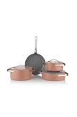 SCHAFER 7 Parça Seramik Tencere Seti-Rosegold - 5