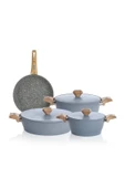 SCHAFER Toscana Döküm Tencere Seti 7 Parça-Mavi - 5