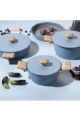 SCHAFER Toscana Döküm Tencere Seti 7 Parça-Mavi - 2