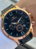 Ferro Çelik Kordon İç Fonksiyonlar Aktif Takvimli 30 Mt Su Geçirmez Erkek Kol Saat EFM31916-R thumbnail 2