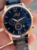 Ferro Çelik Kordon İç Fonksiyonlar Aktif Takvimli 30 Mt Su Geçirmez Erkek Kol Saat EFM31916-R thumbnail 4