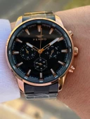 Ferro Çelik Kordon İç Fonksiyonlar Aktif Takvimli 30 Mt Su Geçirmez Erkek Kol Saat EFM11171-R thumbnail 2