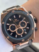 Ferro Çelik Kordon İç Fonksiyonlar Aktif Takvimli 30 Mt Su Geçirmez Erkek Kol Saat EFM31397-R thumbnail 2