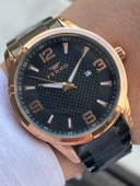 Ferro Çelik Kordon Takvimli Kadran 30 Mt Suya Dayanıklı Erkek Kol Saat EFM11911-R thumbnail 1