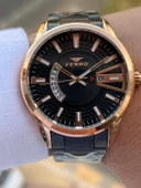 Ferro Çelik Kordon Takvimli Kadran 30 Mt Suya Dayanıklı Erkek Kol Saat EFM11911-XJ thumbnail 5