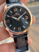 Ferro Çelik Kordon Takvimli Kadran 30 Mt Suya Dayanıklı Erkek Kol Saat EFM11911-R thumbnail 4