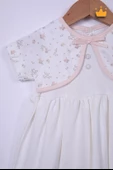 Babydola %100 Pamuk Kız Bebek Bayramlık Puset Desenli Elbise 15156 - 3