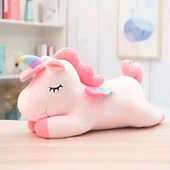 UNİCORN 35 CM PEMBE UNİCORN TEK BOYNUZLU AT PELUŞ SQUİSHMALLOWS DOĞUM GÜNÜ HEDİYELİK OYUNCAK - 3