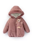 Baby Oyuncak Ayı İçi Kürklü Soft Kumaş Cepli Kapüşonlu Kışlık İçi Peluş Erkek Kız Bebek Mont Şişme - 3