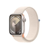 Apple Watch Series 9 GPS 41mm Yıldız Işığı Alüminyum Kasa ve Yıldız Işığı Spor Loop Kordon Akıllı Saat - 1