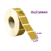 5 MT Reflektörlü Reflektif Fosforlu Araç Oto Kamyon Şerit Bant Tüvtürk Onaylı Kesikli Sarı İkaz Bandı thumbnail 3