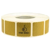 10 MT Reflektörlü Reflektif Fosforlu Araç Oto Kamyon Şerit Bant Tüvtürk Onaylı Kesikli Sarı İkaz Bandı thumbnail 4