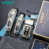 Orjinal VGR yeni V-642 profesyonel saç sakal ense +sıfır yanak  düzeltici elektrikli tıraş makinesi seti - 2