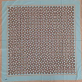 Kristal Soft Pamuksu Desenli Eşarp Mavi - 1