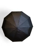 10 Telli Tam Otomatik Şemsiye Ahşap Saplı 33 Cm Boy 105 Cm Çap Rainwalker Siyah Renk - 6