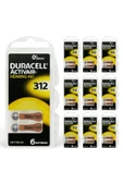 Duracell 312 Numara Kulaklık Işitme Cihazı Pili 10 Paket x 60 Adet - 1