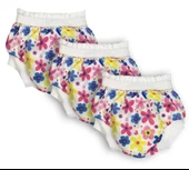 Sema Baby 3'lü Desenli Lüks Alıştırma Külodu No.2 15-20 kg - Flowers - 1