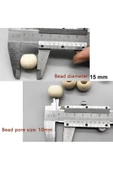20 Gr (20 Adet) Ahşap Boncuk 15 mm çap x 10 mm Delik Doğal Yuvarlak Ahşap Makrome El İşi Çanta - 2