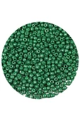 Koyu Yeşil Renk 4 mm Yaklaşık 220 adet/20 gram Cam Boncuk Oya Yazma Bileklik ve Kolye - 2