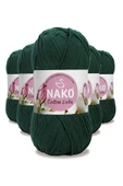 5 Adet Cotton Lüks Yelek Tunik Kazak Bluz Hırka İpi Yünü Koyu Yeşil 97580 - 1