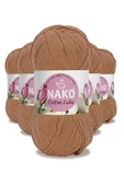 5 Adet Cotton Lüks Yelek Tunik Kazak Bluz Hırka İpi Yünü Soğan Kabuğu 97557 - 1