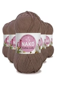 5 Adet Cotton Lüks Yelek Tunik Kazak Bluz Hırka İpi Yünü Toprak 97583 - 1