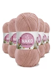 5 Adet Cotton Lüks Yelek Tunik Kazak Bluz Hırka İpi Yünü Pudra 97545 - 1