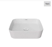 Creavit Loop Kare Çanak Lavabo 40 cm Selçuklu Rölyef Uygulamalı LP040 - 1