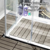 Porsima 1177 Bahçe Balkon Teras Zemin Paspası Banyo Paspası 12li Dış Mekan Karosu Latte - 10