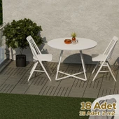 Porsima 1177 Bahçe Balkon Teras Zemin Paspası Banyo Paspası 18li Dış Mekan Karosu Latte thumbnail 1