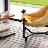 Porsima 1177 Bahçe Balkon Teras Zemin Paspası Banyo Paspası 18li Dış Mekan Karosu Latte thumbnail 6