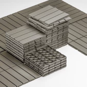 Porsima 1177 Bahçe Balkon Teras Zemin Paspası Banyo Paspası 18li Dış Mekan Karosu Latte thumbnail 3