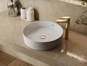 Creavit Loop Yuvarlak Çanak Lavabo Ø40 cm Selçuklu Rölyef Uygulamalı LP140 - 1