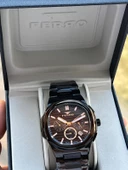 Ferro Çelik Kordon İç Fonksiyonlar Aktif Takvimli 30 Mt Su Geçirmez Erkek Kol Saat EFM11499-G thumbnail 1