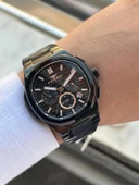 Ferro Çelik Kordon İç Fonksiyonlar Aktif Takvimli 30 Mt Su Geçirmez Erkek Kol Saat EFM11499-G thumbnail 3