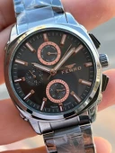 Ferro Çelik Kordon İç Fonksiyonlar Aktif Takvimli 30 Mt Su Geçirmez Erkek Kol Saat EFM40126-G thumbnail 4