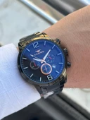 Ferro Çelik Kordon İç Fonksiyonlar Aktif Takvimli 30 Mt Su Geçirmez Erkek Kol Saat EFM31916-G thumbnail 3