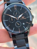 Ferro Çelik Kordon İç Fonksiyonlar Aktif Takvimli 30 Mt Su Geçirmez Erkek Kol Saat EFM31039-XG thumbnail 4