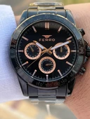 Ferro Çelik Kordon İç Fonksiyonlar Aktif Takvimli 30 Mt Su Geçirmez Erkek Kol Saati EFM11468-XG thumbnail 4