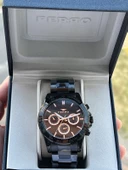 Ferro Çelik Kordon İç Fonksiyonlar Aktif Takvimli 30 Mt Su Geçirmez Erkek Kol Saati EFM11468-XG thumbnail 1