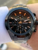 Ferro Çelik Kordon İç Fonksiyonlar Aktif Takvimli 30 Mt Su Geçirmez Erkek Kol Saati EFM31455-G thumbnail 3