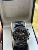 Ferro Çelik Kordon İç Fonksiyonlar Aktif Takvimli 30 Mt Su Geçirmez Erkek Kol Saati EFM31455-G thumbnail 1